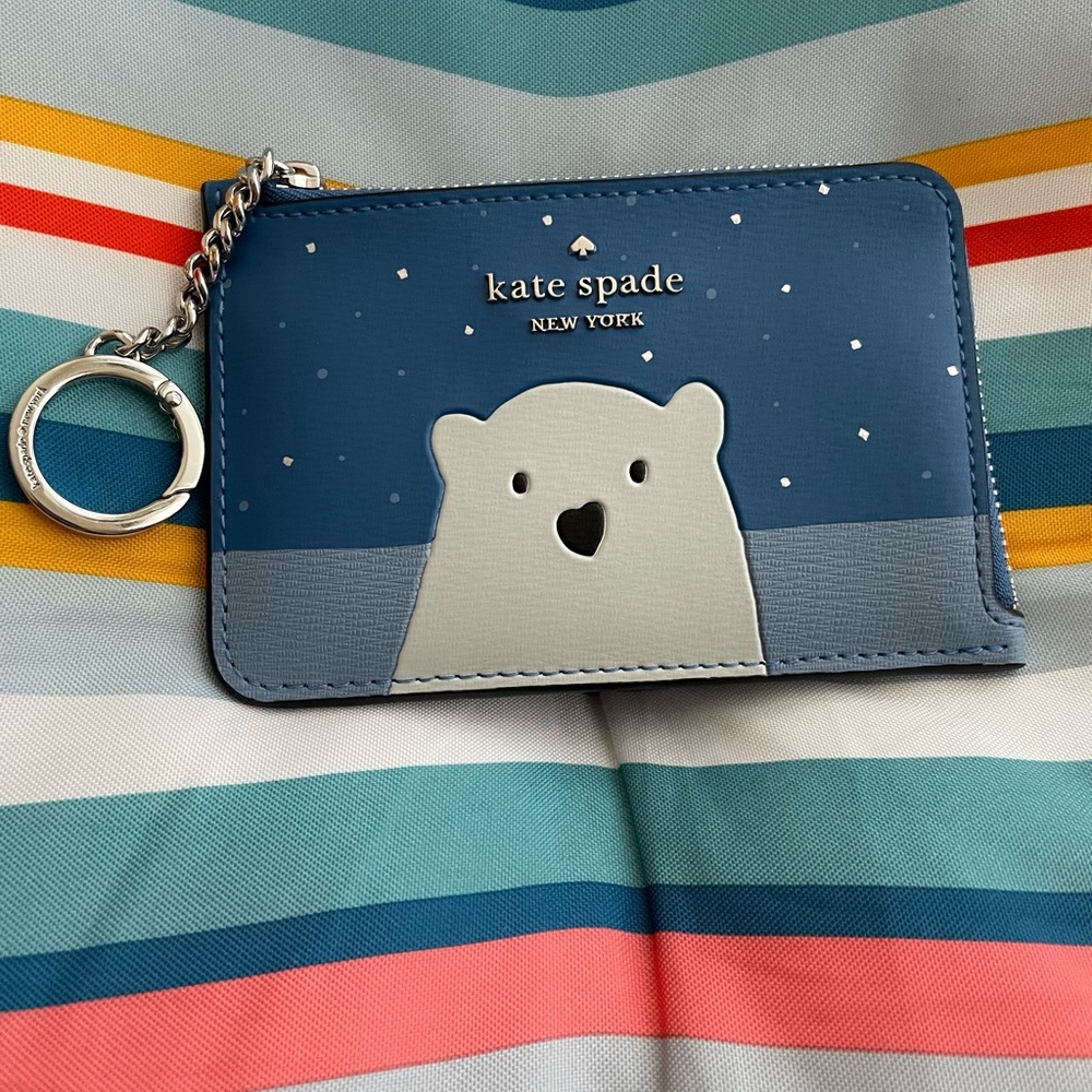 Kate Spade Arctic Friends Polar Bear card holder
